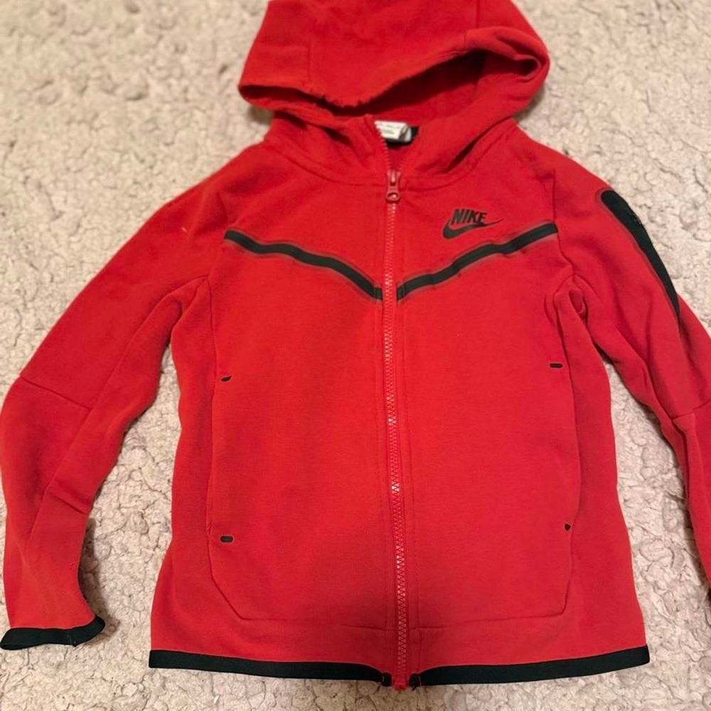 Nike red zip up hoodie kids - boys size xs